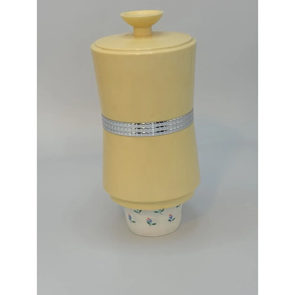 VTG Dixie Cup‎ Holder Dispenser W/O Bracket Beige/Almond Plastic 1970s